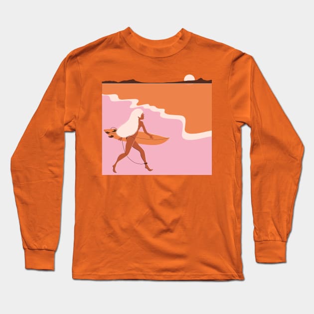 let's surf Long Sleeve T-Shirt by ludivinejosephine